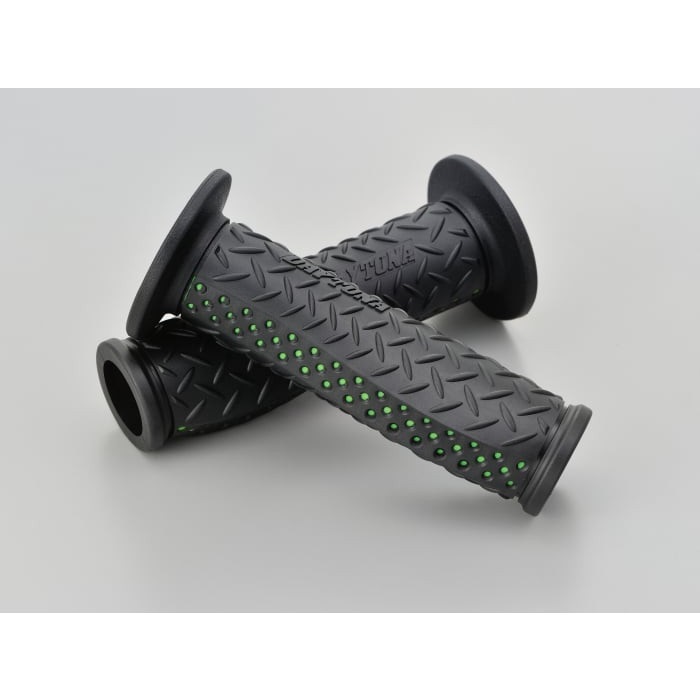 GRIPPY GRIP GG-D-ADV（全長122mm）Ф22.2ハンドル用 貫通グリップ 汎用(ブラック×グリーン)