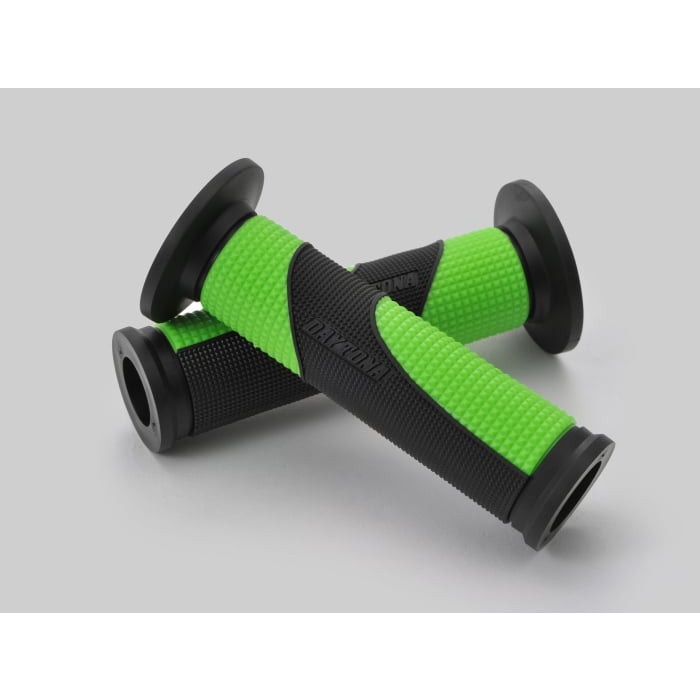 GRIPPY GRIP GG-D-TAPERD-BASE（全長122mm）Ф22.2ハンドル用 貫通グリップ 汎用(ブラック×グリーン)