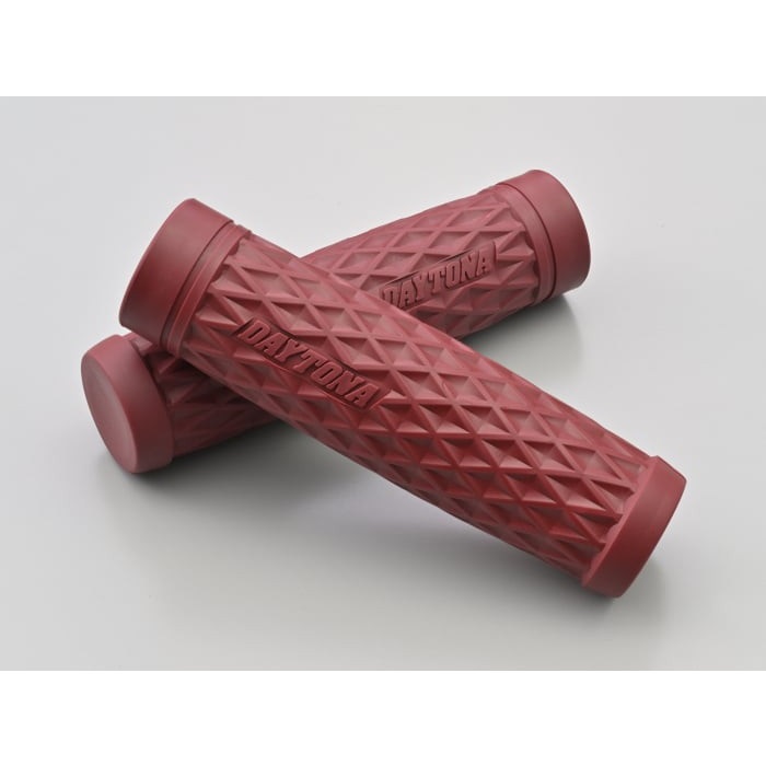 GRIPPY GRIP GG-D-GRID（全長127mm）Ф25.4ハンドル用 非貫通グリップ 汎用(オックスブラッドレッド)