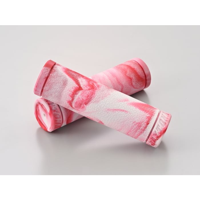 GRIPPY GRIP GG-D-MARBLE（全長125mm）Ф25.4ハンドル用 非貫通グリップ 汎用(ホワイト×レッド)
