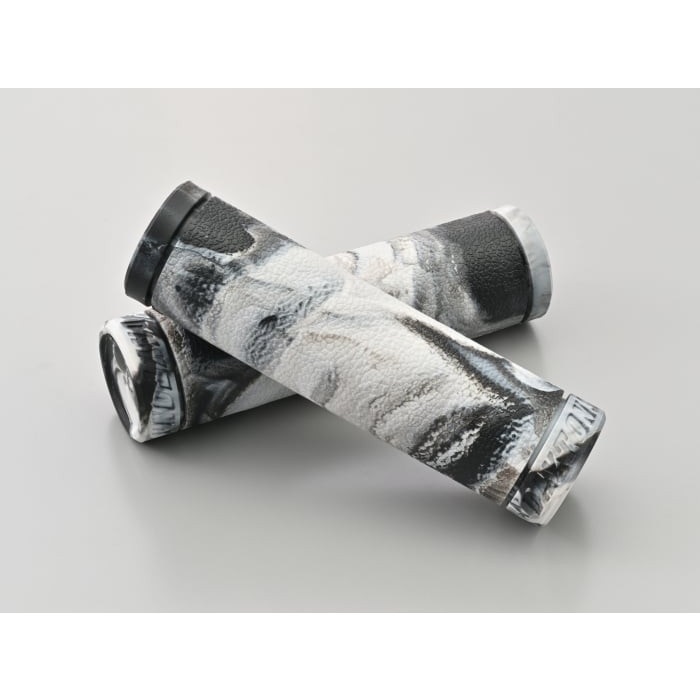 GRIPPY GRIP GG-D-MARBLE（全長125mm）Ф25.4ハンドル用 非貫通グリップ 汎用(ホワイト×ブラック)