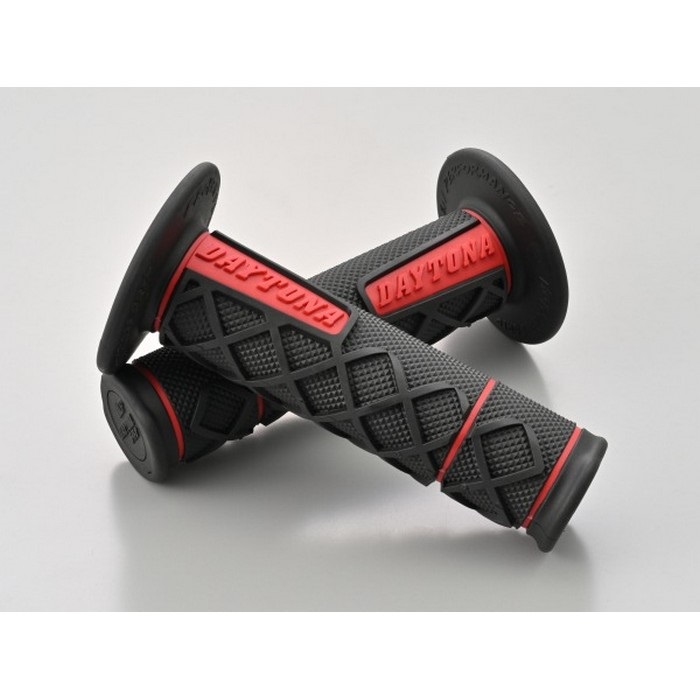 GRIPPY GRIP GG-D-Lite SUPERCROSS（全長120mm） Ф22.2ハンドル用 エンド非貫通(ブラック×レッド)