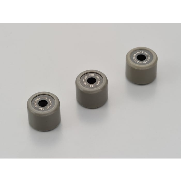 DWRウエイトローラー3個セット φ15×12mm ヤマハ系 JOG/デラックス/ZR (FI)＜SA36J/39J＞ / Vino/モルフェ＜5ST/13P/37B＞ 等(10.0g)