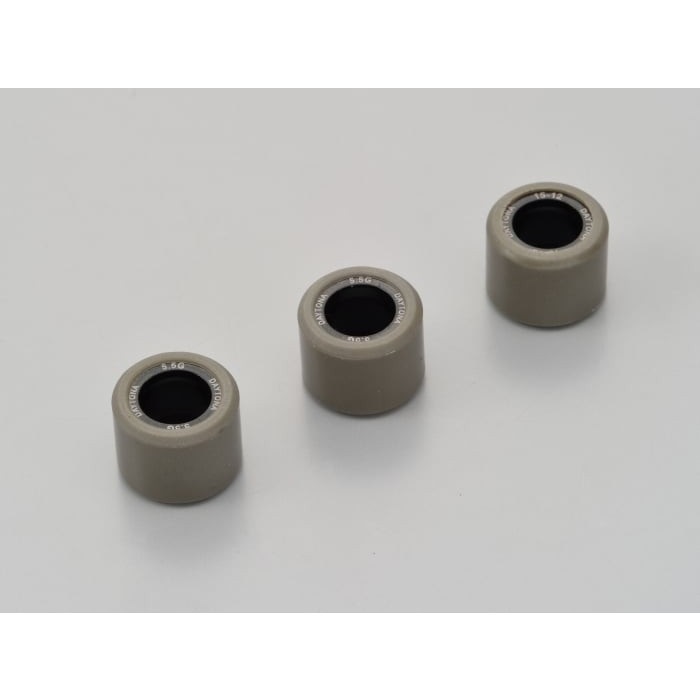 DWRウエイトローラー3個セット φ15×12mm ヤマハ系 JOG/デラックス/ZR (FI)＜SA36J/39J＞ / Vino/モルフェ＜5ST/13P/37B＞ 等(5.5g)