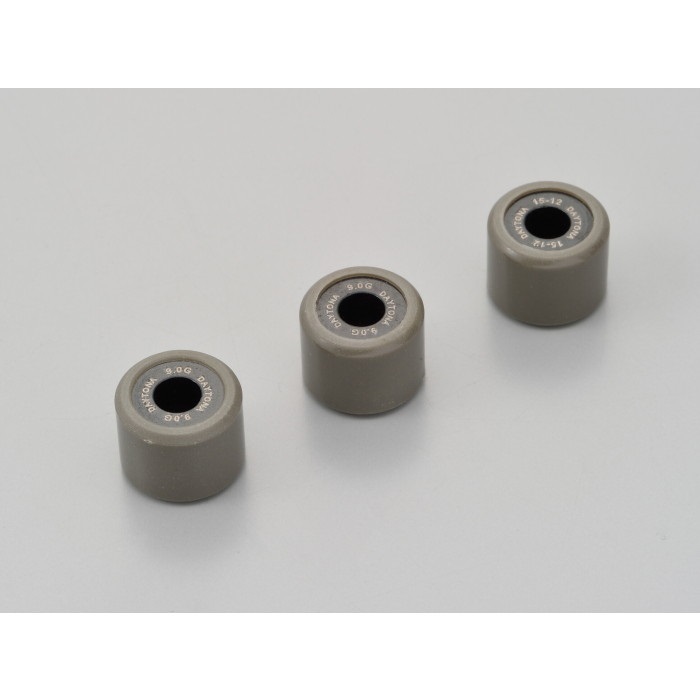 DWRウエイトローラー3個セット φ15×12mm ヤマハ系 JOG/デラックス/ZR (FI)＜SA36J/39J＞ / Vino/モルフェ＜5ST/13P/37B＞ 等(9.0g)