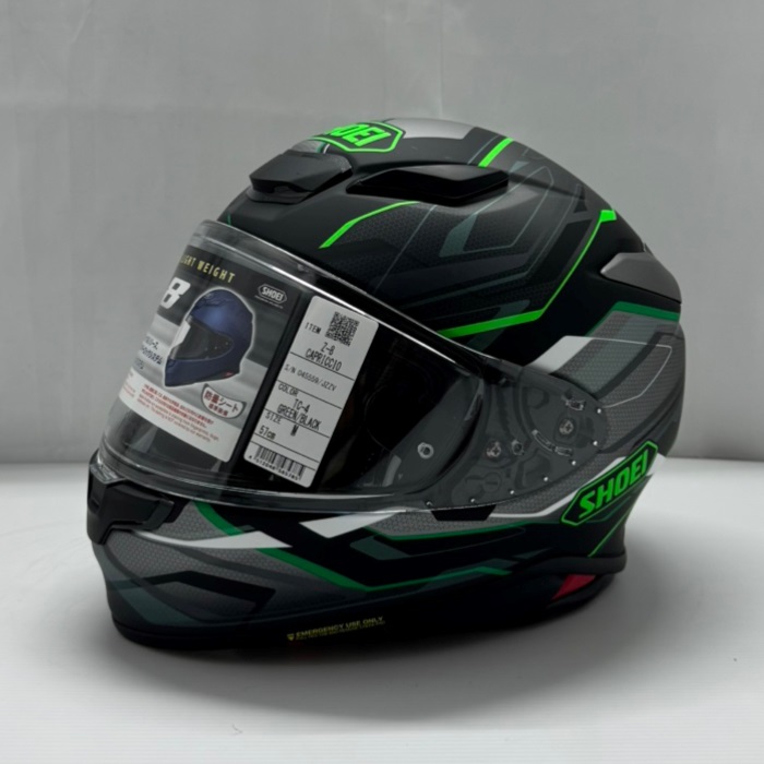 SHOEI つくれる :TC-4 (GREEN/BLACK) SENAインカムつき！
