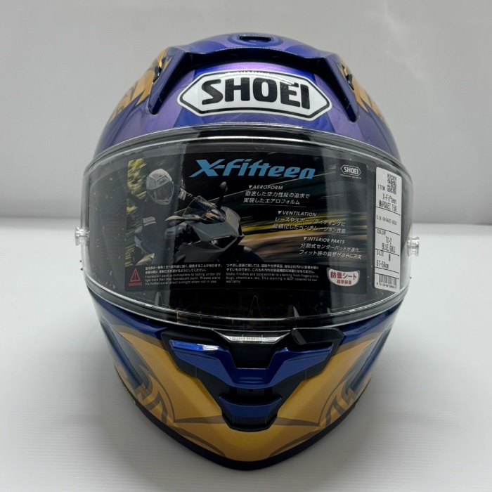 在庫限り X-Fifteen MARQUEZ THAI TC-2 BLUE&frasl;GOLD フルフェイス