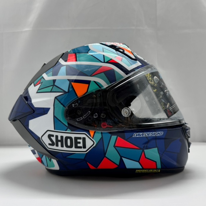 在庫限り】 X-Fifteen MARQUEZ BARCELONA TC-10 BLUE/GREEN フル 