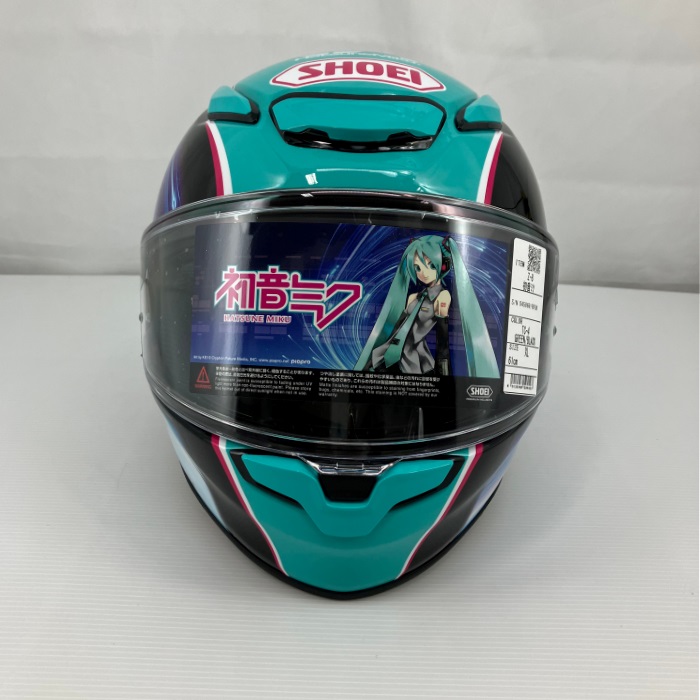 在庫限り】 Z-8 初音ミク TC-4 GREEN/BLACK フルフェイスヘルメット 