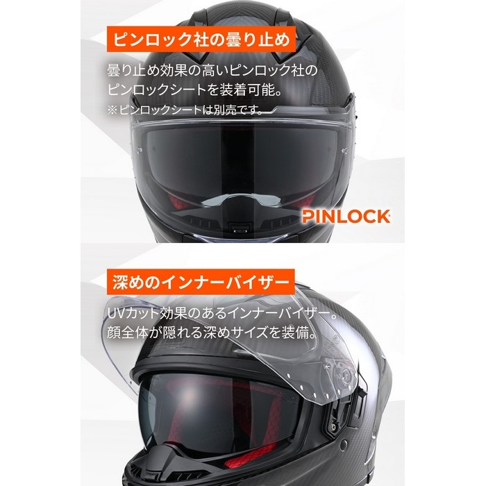 DN-011RC スポーツカーボングロスブラック｜フルフェイスヘルメット 