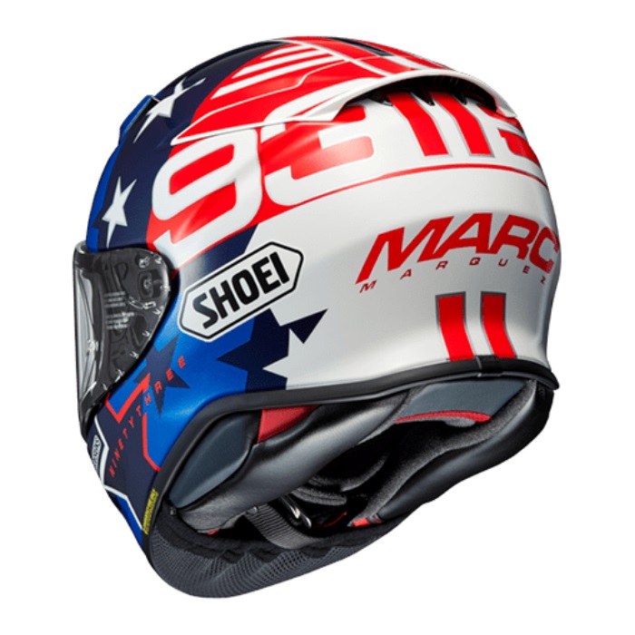 セキュリティ・セーフティ SHOEI Z-8 MARQUEZ AMERICAN SPIRIT TC-10 在庫限り】Z-8 MARQUEZ AMERICAN SPIRIT TC-10 BLUE/RED フル