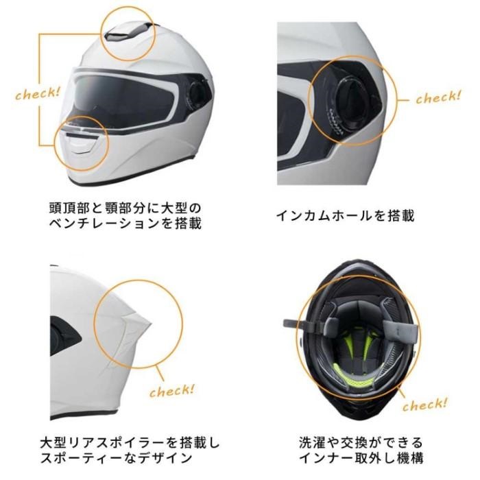 YH-003 フルフェイスヘルメット マットブラック｜フルフェイス