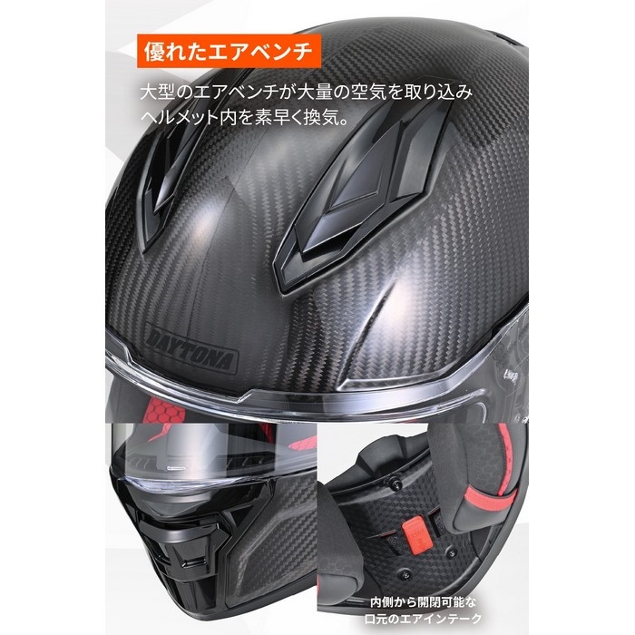 DN-011RC スポーツカーボングロスブラック｜フルフェイスヘルメット