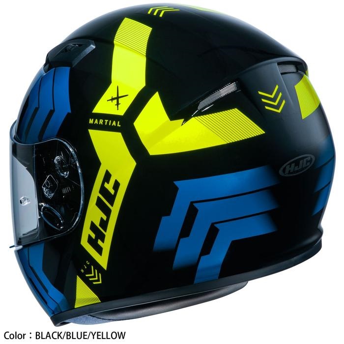HJH212 CS-15 マーシャル フルフェイスヘルメット BLACK/BLUE/YELLOW