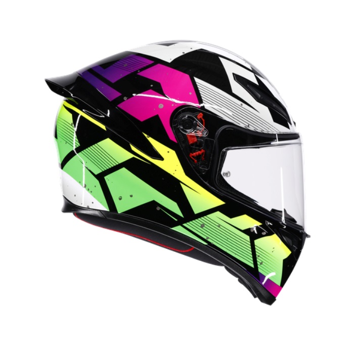 K1 S AGV JIST Asian Fit-PUNKPULSE BLACK/PURPLE/LIME｜フルフェイス