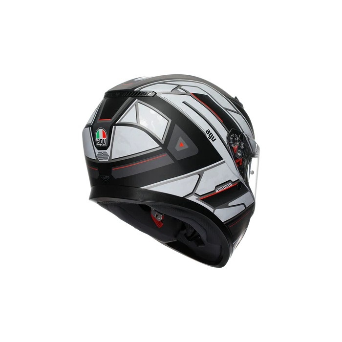 K3 019-RIVIA Asian Fit フルフェイスヘルメット MATT BLACK/WHITE