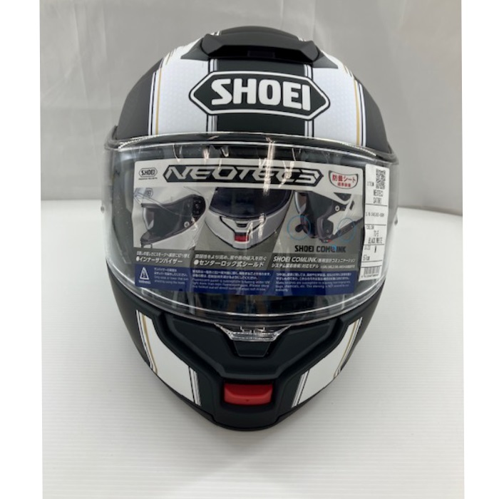 Webike | SHOEI ショウエイ NEOTEC 3 SATORI［ネオテック3 サトリ TC-5 ブラック／ホワイト マットカラー］ヘルメット (NTC3SATRI-5-2) | システムヘルメット 通販