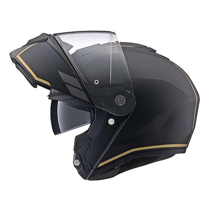 ナウェ YJ-21 ZENITH Graphic システムヘルメット GF01 セミフラットブラック