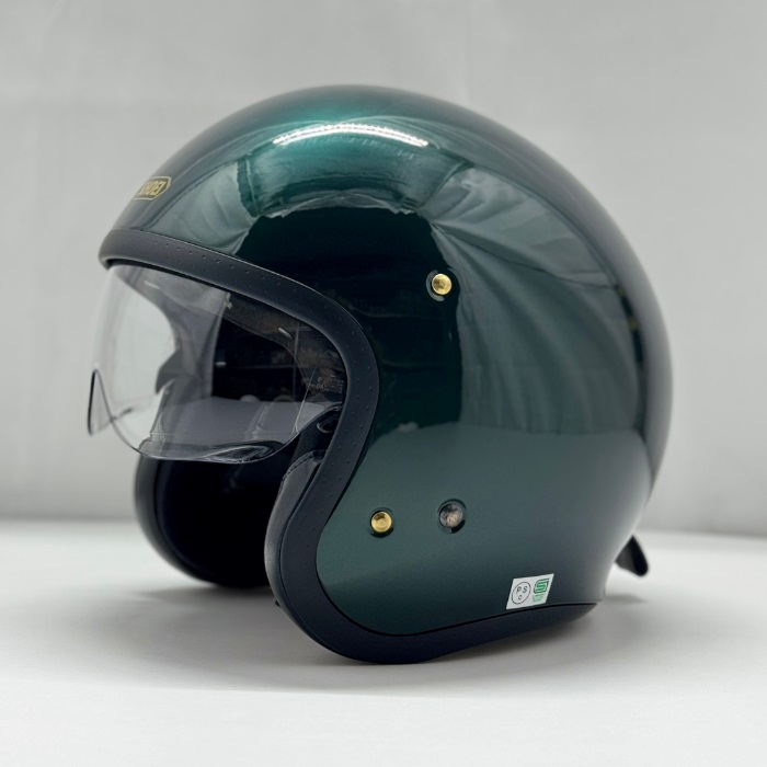 J・O (ジェイ・オー) ブリティッシュグリーン ジェットヘルメット 