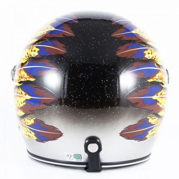 IWAKI Fifty one Feather Design キッズ イエロー｜ジェットヘルメット