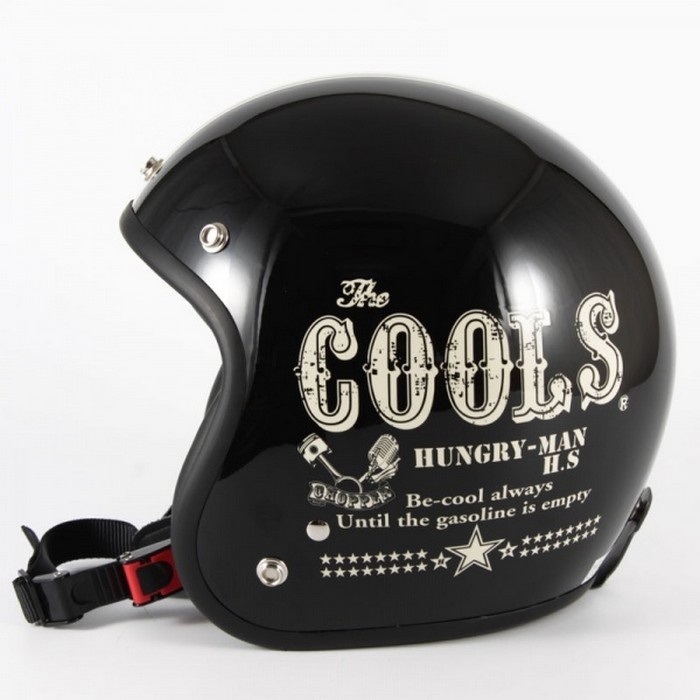 COOLS HUNGRY MAN 艶ありブラック|ジェットヘルメット|の通販 COOLS HUNGRY MAN 艶ありブラック|ジェットヘルメット|の通販