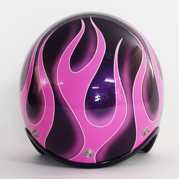 ピンク色ジェットヘルメット レンズ付き L59-60cm JCPシリーズ FLAMES ピンク｜ジェットヘルメット｜の通販なら