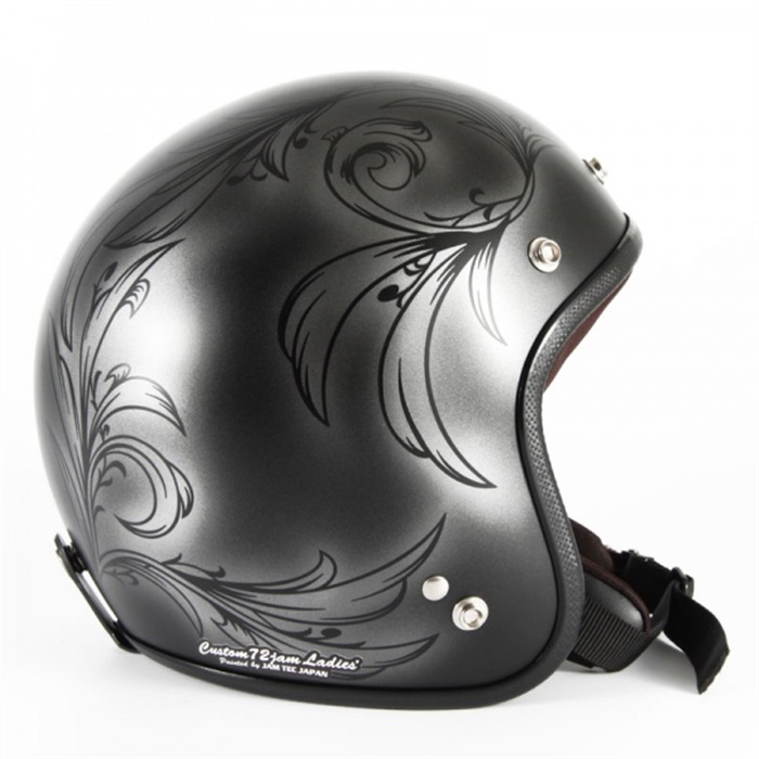 72JAM [レディース] Leaf (シルバー/ブラック) ジェットヘルメット