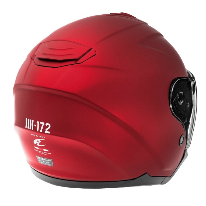 HK-172 FL コンポジット FRP ジェットヘルメット 【Mat Metal Red