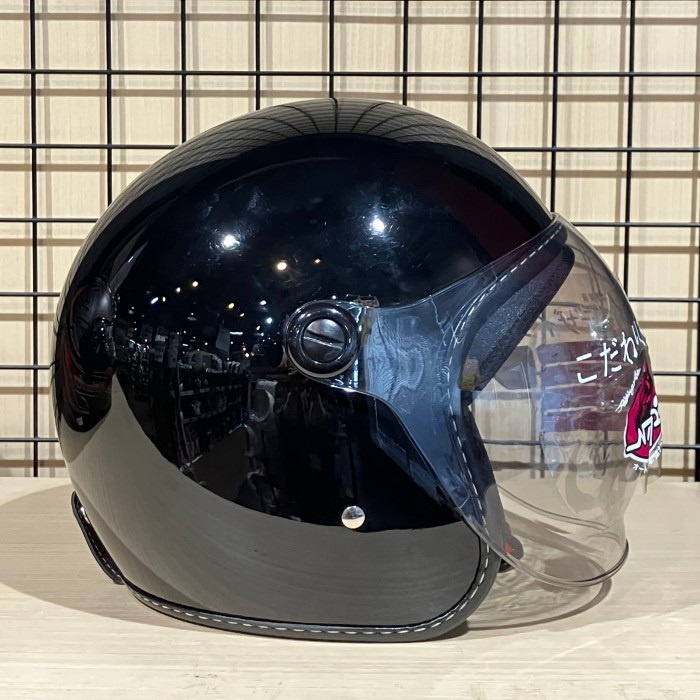ジェットヘルメットバブるシールド付き　ストライプデザイン 楽天市場】ヘルメット シールド バブルシールド ジェット