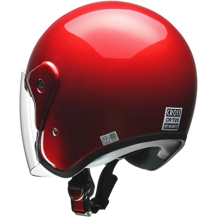 CROSS (クロス) CR-720 ジェットヘルメット キャンディーレッド