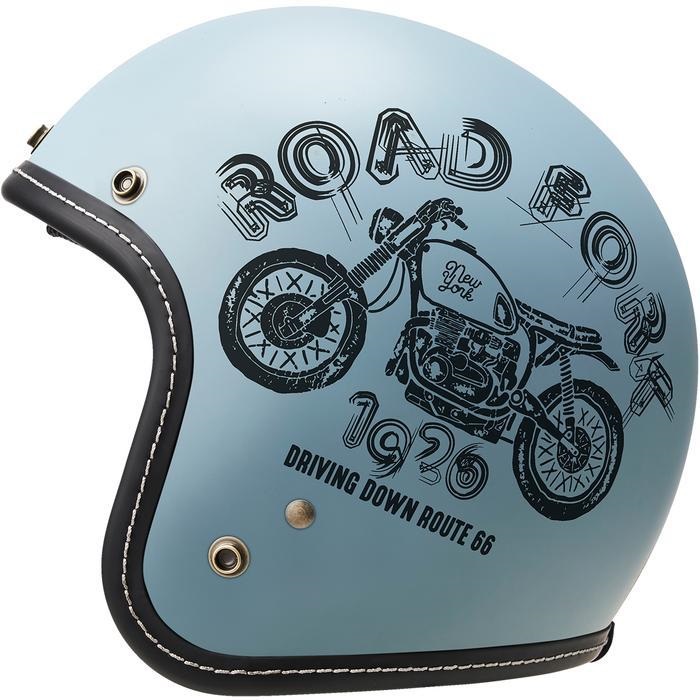 MCJ5 ロードフォーク ジェットヘルメット マットナチュラルブルー