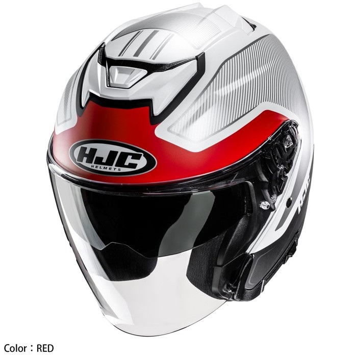 HJH275 i31 テヴィス オープンフェイスヘルメット RED (MC1SF