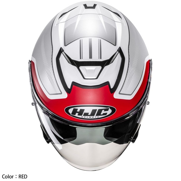 HJH275 i31 テヴィス オープンフェイスヘルメット RED (MC1SF