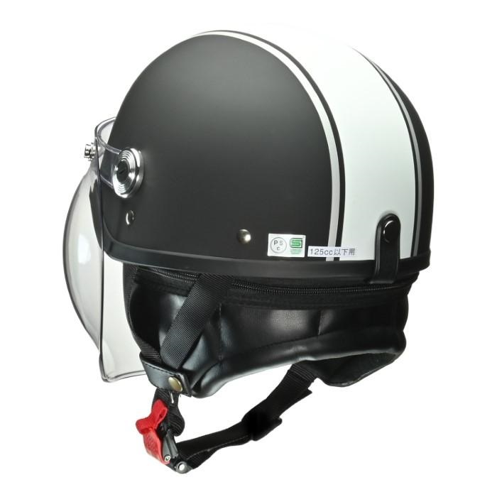 CROSS (クロス) CR-760 ハーフヘルメット マットブラック×ホワイト