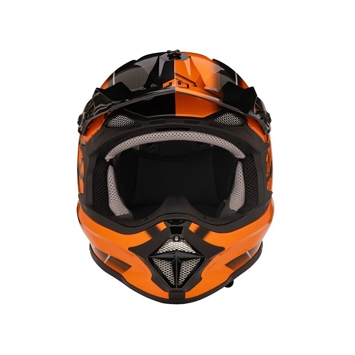 MT Helmets マットオレンジ黒ヘルメット Adult TYPHOON OFFROAD ATV MOTOCROSS Helmet Orange with Black