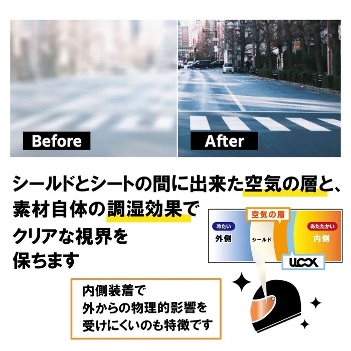 ULOOK VAS-V用｜ピンロックシート・防曇シート・防曇フィルム｜の通販