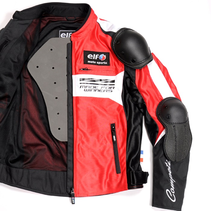 在庫限り】 EJ-S103 イデアールメッシュジャケット ブラック&レッド