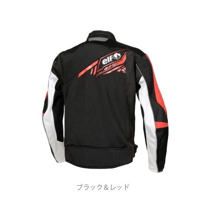 ELF EJ-S115 メッシュジャケット M ブラック&レッド 在庫限り】EJ-S115 スポルトメッシュジャケット Black&Red