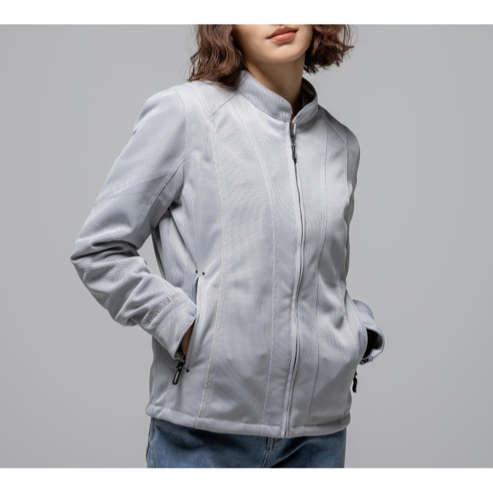 ROJ130 スタイルアップメッシュジャケット ICE GRAY｜メッシュ
