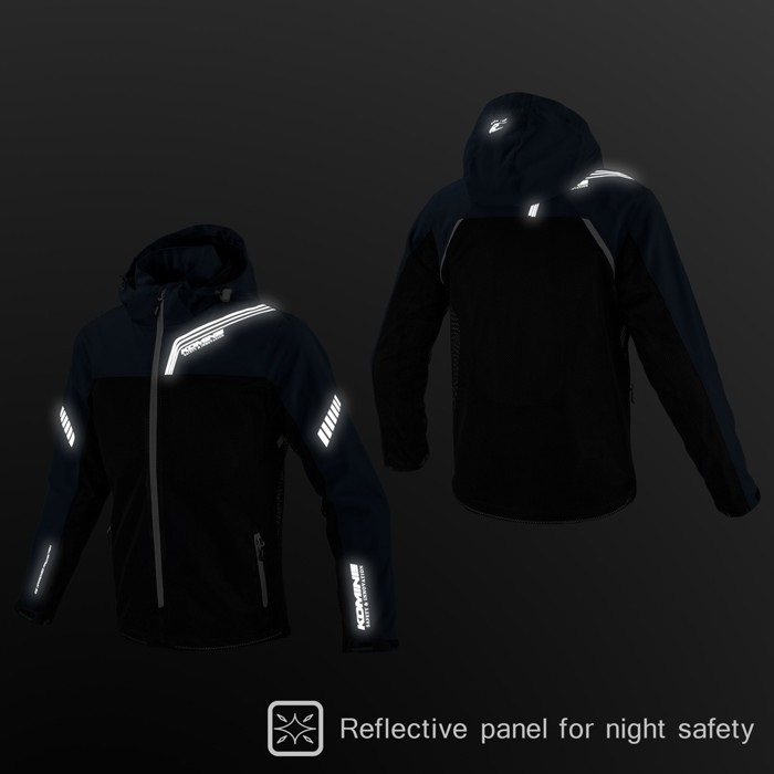 JK-179 エニグマライト ハーフメッシュパーカ 【Navy】｜メッシュ