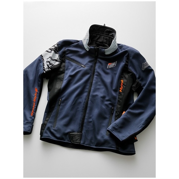 STJ049D ST-X BACK-iD D3O JAC (COOL NECK)NAVY｜メッシュジャケット