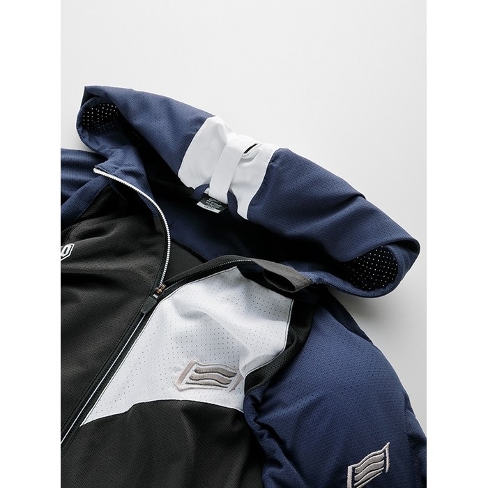 STJ310DNM ST-S UCHIMIZU VENTED D3O COOL DRY PARKA NAVY/WHITE