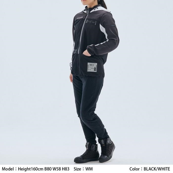 RSJ334 エアー フリップパーカ BLACK/WHITE｜メッシュジャケット｜の