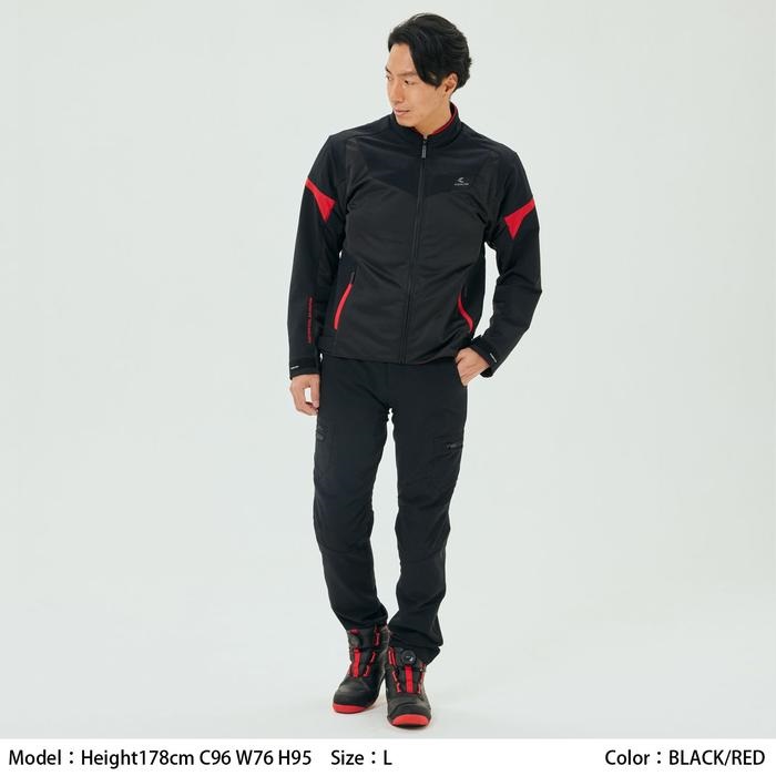  Peak - Dすけ RSJ342 クイックドライ レーサー ジャケット BLACK/RED