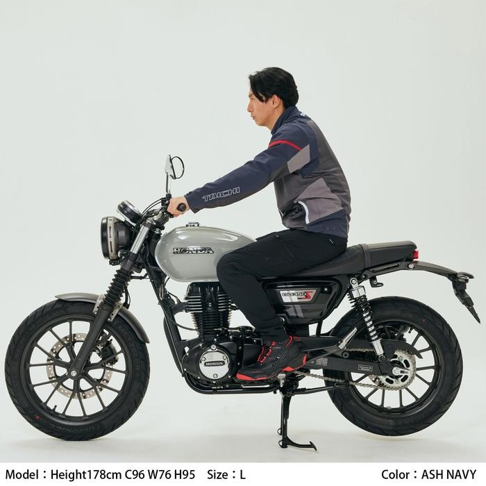 RSJ342 クイックドライ レーサー ジャケット ASH NAVY｜メッシュ