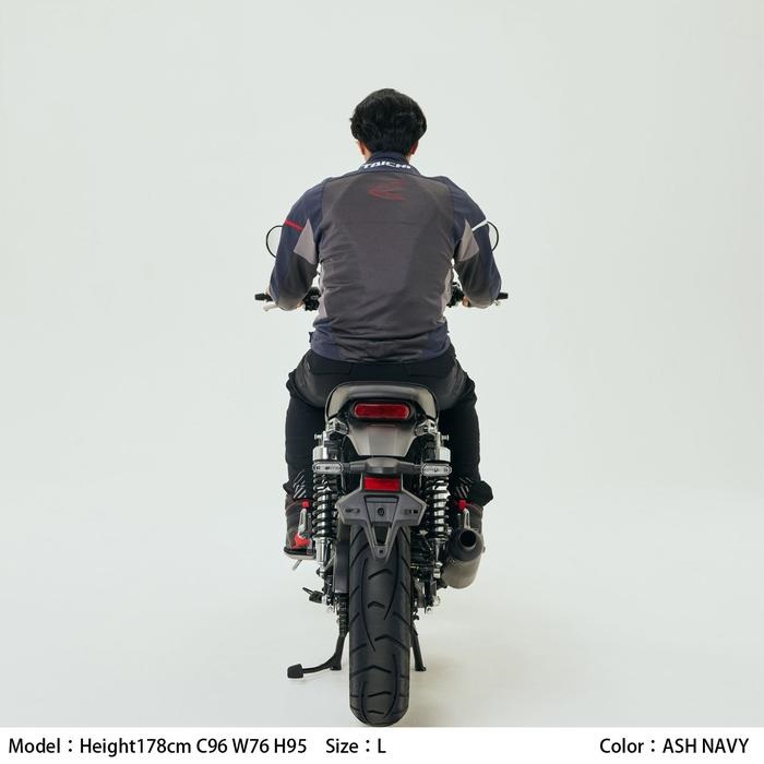RSJ342 クイックドライ レーサー ジャケット ASH NAVY｜メッシュ