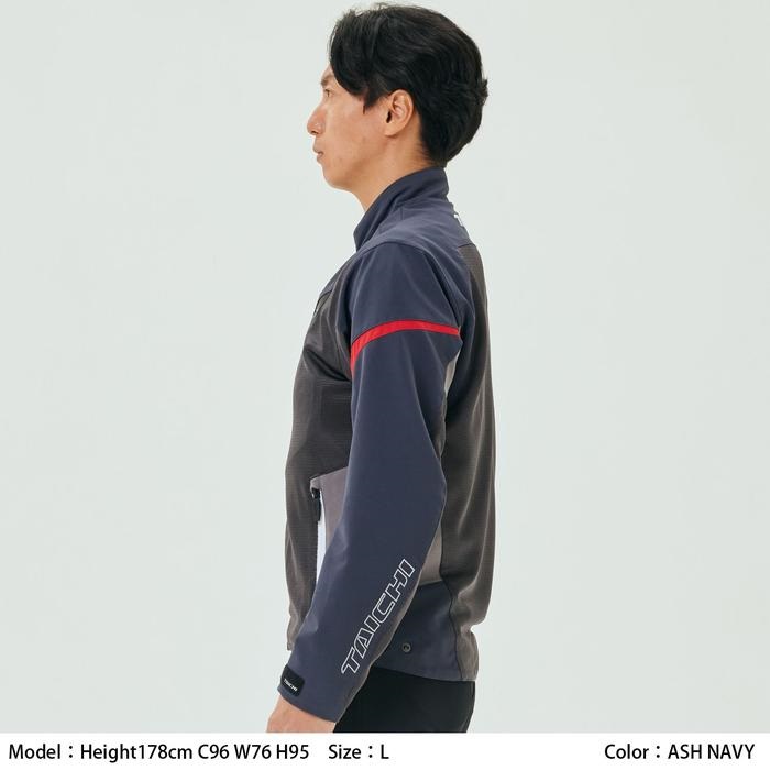 RSJ342 クイックドライ レーサー ジャケット ASH NAVY｜メッシュ