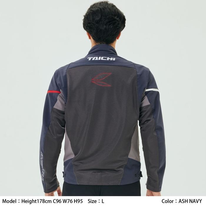 RSJ342 クイックドライ レーサー ジャケット ASH NAVY｜メッシュ