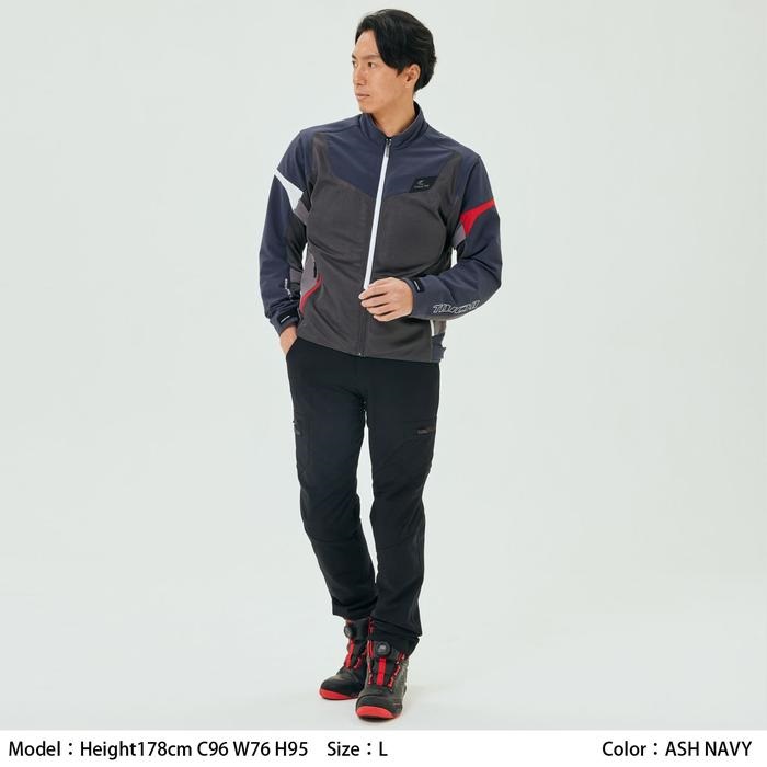 RSタイチ クイックドライレーサージャケット ★ASH NAVY ★XXL RSJ342 クイックドライ レーサー ジャケット ASH NAVY｜メッシュ