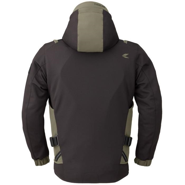 在庫限り】 RSJ347 オーバーラップ メッシュパーカ BLACK/KHAKI